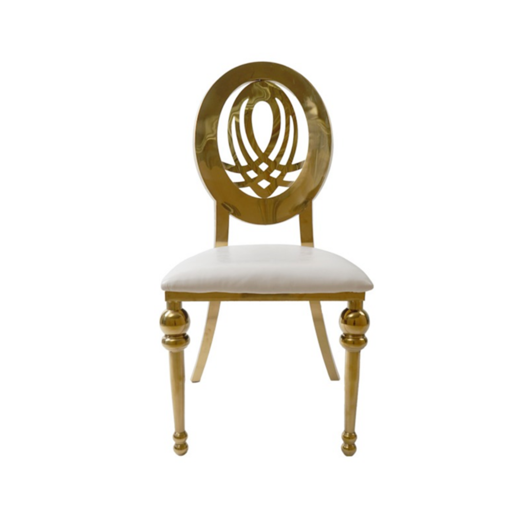 Charlize Dining Chair – Gold | Bolkem Event Rentals